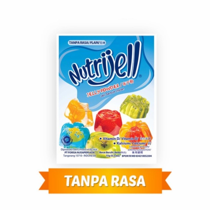 

Ready Stok" Nutrijell Ekonomis Plain Tanpa Rasa 10 Gr - 1 Sachet