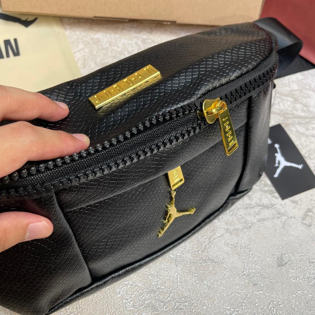 BEST SALE Air Jordan Waistbag Regal Gold FULLSET / Tas Jordan Tas Selempang Tas Pria Tas Wanita