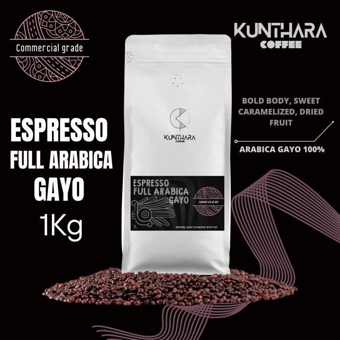 

Espresso Full Arabica Gayo - 1kg I Biji/Bubuk