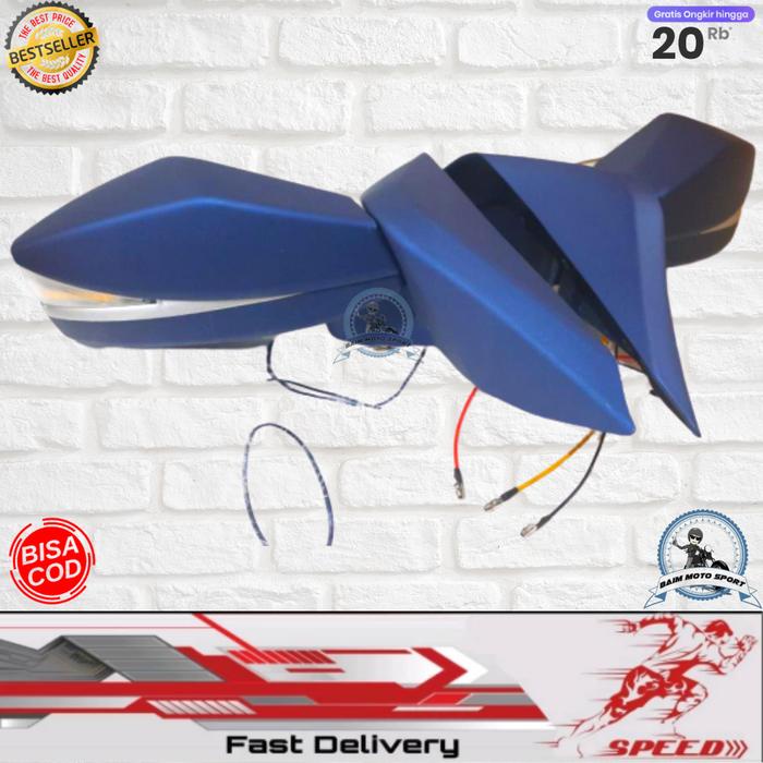 Spion Lipat All New Nmax LED SENJA RUNNING 2in1 2020-2023 Plastic Abs GARANSI Accessories Aksesoris