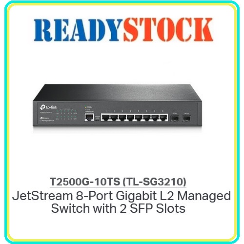 TP-Link T2500G-10TS ( TL-SG3210 ) 8-Port Gigabit L2 Managed Swit