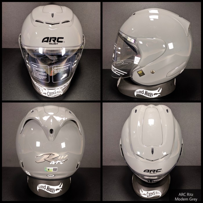 HELM ARC RITZ ORIGINAL MALAYSIA SOLID MODERN GREY