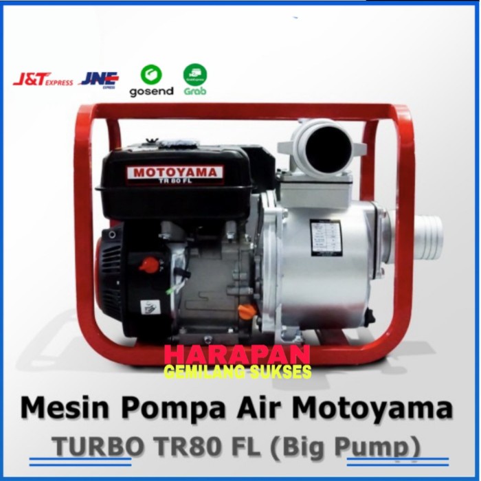 Mesin Pompa Air Irigasi 3in Motoyama Tubro 8HP TR80FL