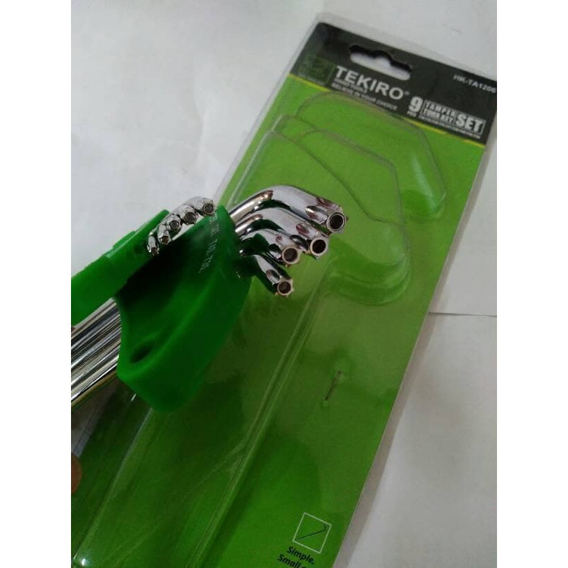 HJK Kunci L Bintang Tekiro Lubang Set 9pcs Kunci L Bintang Lubang Tekiro bolong