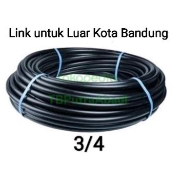 Hjk Selang PE Hitam 3/4 inch Pipa HDPE 3/4" Selang PDAM Selang Hitam