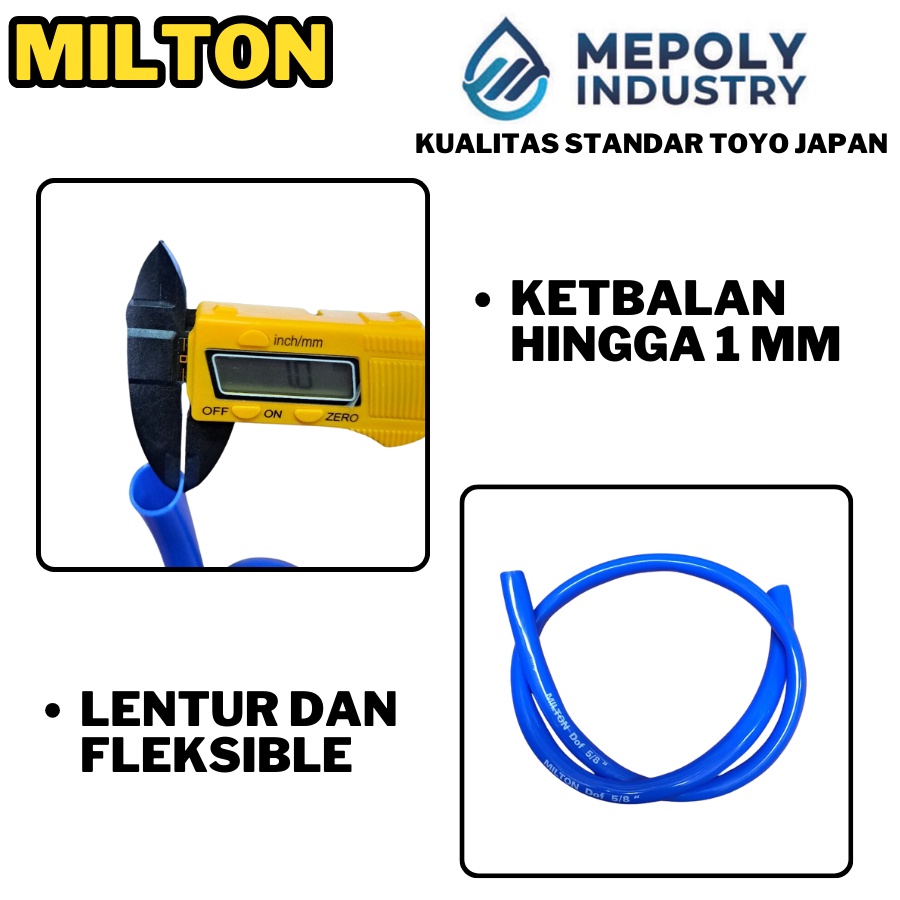 Hjk MILTON SELANG AIR BENANG 5/8" MILTON SELANG AIR DOP / DOFF 5/8" SELANG DOP MILTON DOP 5/8