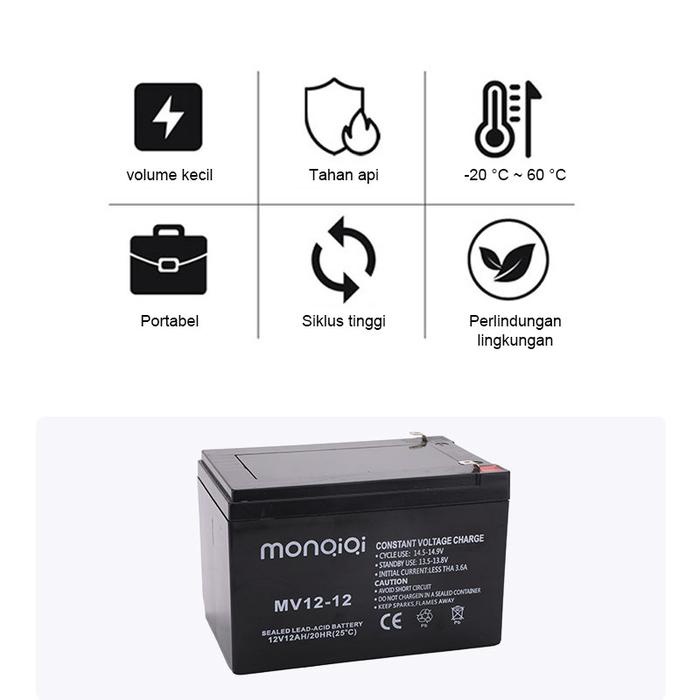 Aki 12V 8AH 12v 12ah Kering Genset Aki UPS SMT Baterai UPS Batere Emergency aki kering ups aki