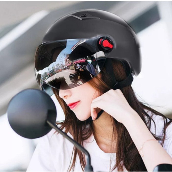 skybike helm sepeda motor skuter listrik elektrik Scoopy half face