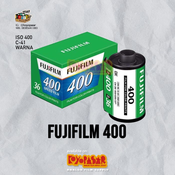 New Fujifilm 400 36exp Roll film 35mm analog jogja