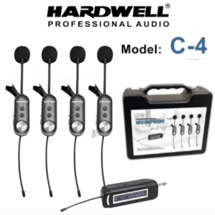 Mic Wireless Clip On Hardwell C4 Hardwell C-4 Clip on Wireless Hardwell C 4 Clip On Original Unit