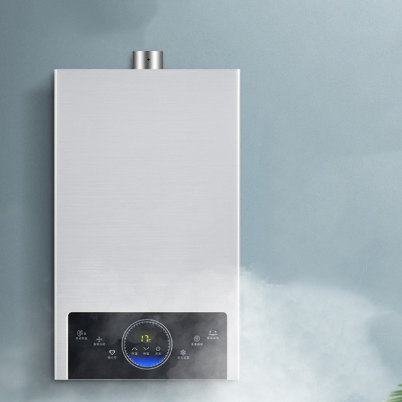 Pemanas air gas domestik 12 liter termostat gas alam pemanas air mandi pelepasan paksa gas cair