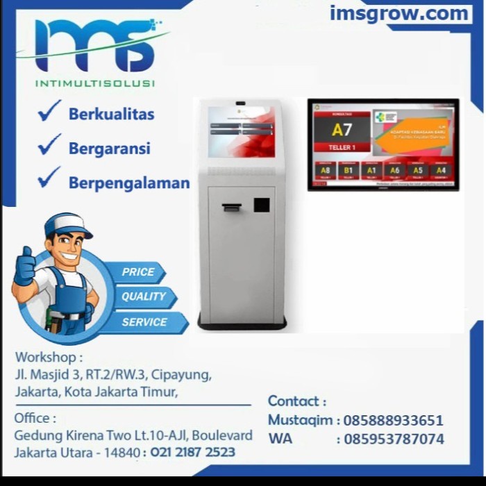HOT SALE KIOSK Antrian untuk Monitor Touchscreen CUSTOM + GRATIS SOFTWARE ANTRIAN TERMURAH