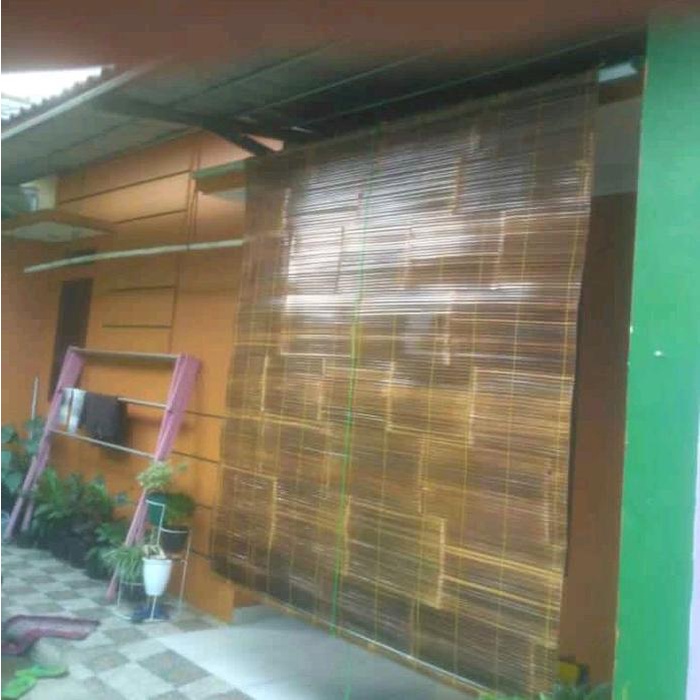 krey/tirai bambu hitam full vernis