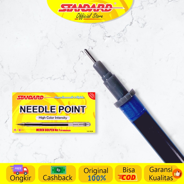 

Standard Pen Refill Needle Point 0.5 Isi 12 Pcs