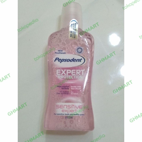 Tebaru Pepsodent Mouthwash Expert Protection Sensitive Expert 150ml 150 ml Berkualitas