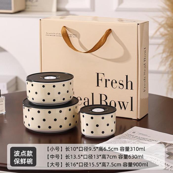 READY THREE PIECE SET SEALED BOWL INSTANT NOODLE BOWL SET GIFT MICROWAVE / 3 PCS SET MANGKOK TUTUP