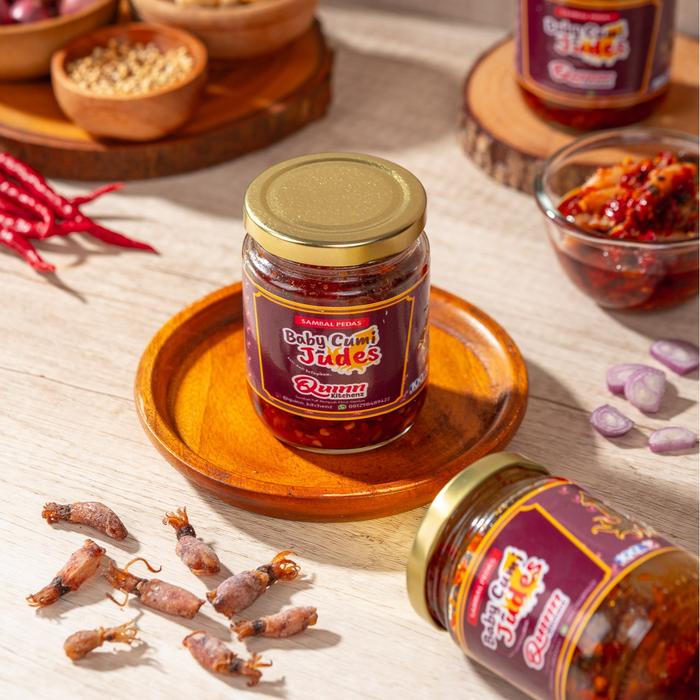 

terbaru !!! quinn sambal - sambel baby cumi judes 250g asli medan ready