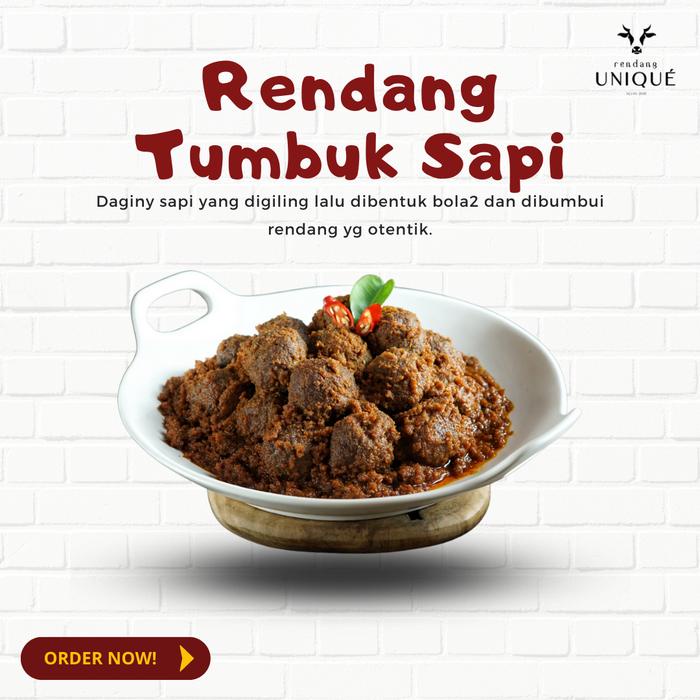 

terbaru !!! rendang unique tumbuk sapi / ekonomis ready