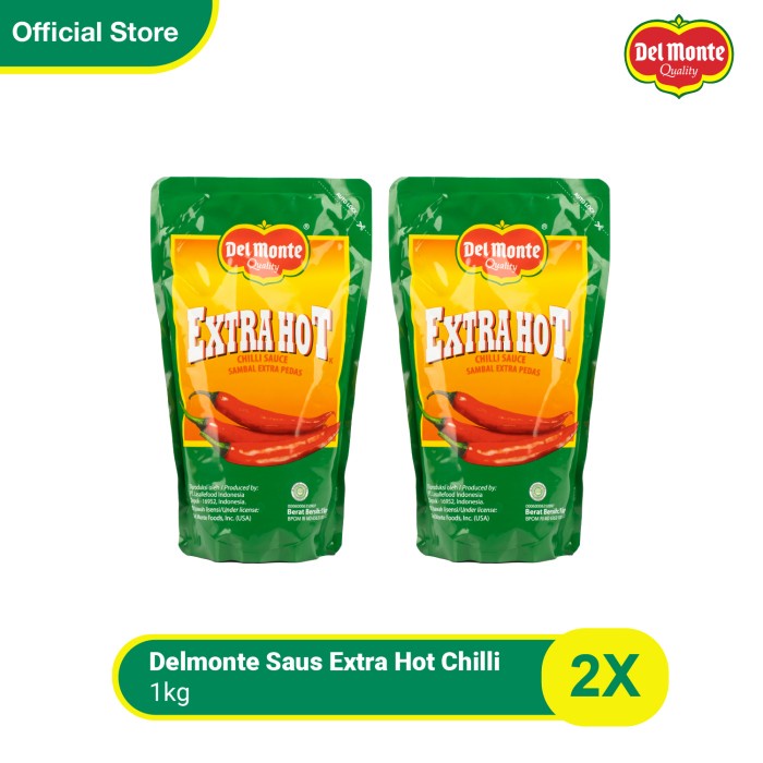 

Delmonte Saus Extra Hot Pouch 1 Kg - Isi 2