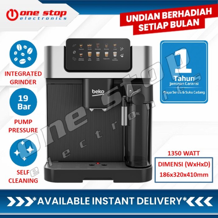 BEKO CEG 7304 X / CEG7304X Espresso Coffee Machine w/ Milk Container