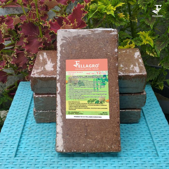 READY FELLAGRO COCOPEAT BLOK MEDIA TANAM ORGANIK TANPA CAMPURAN COCOPEAT 1KG