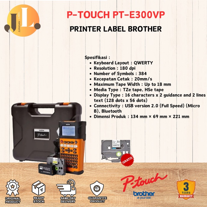BROTHER Printer Label P-Touch PT-E300VP /Handheld Electrician E300 VP