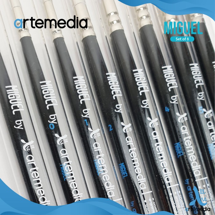 

Kuas Lukis Artemedia guel Round Sable-Syn Brush Set 8 Short Handle DiskonJual MurahHarga DiskonObral