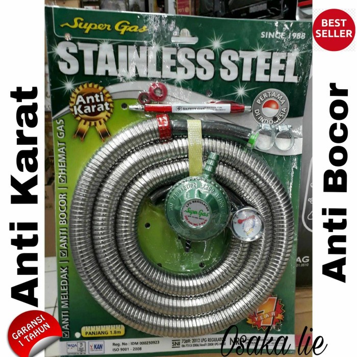 SELANG REGULATOR INDO GAS STAINLESS Kode 830