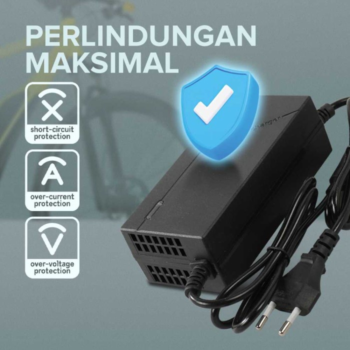 Adaptor Cas Charger Baterai Skuter Sepeda Listrik DC 42V 2A - 36V 2A