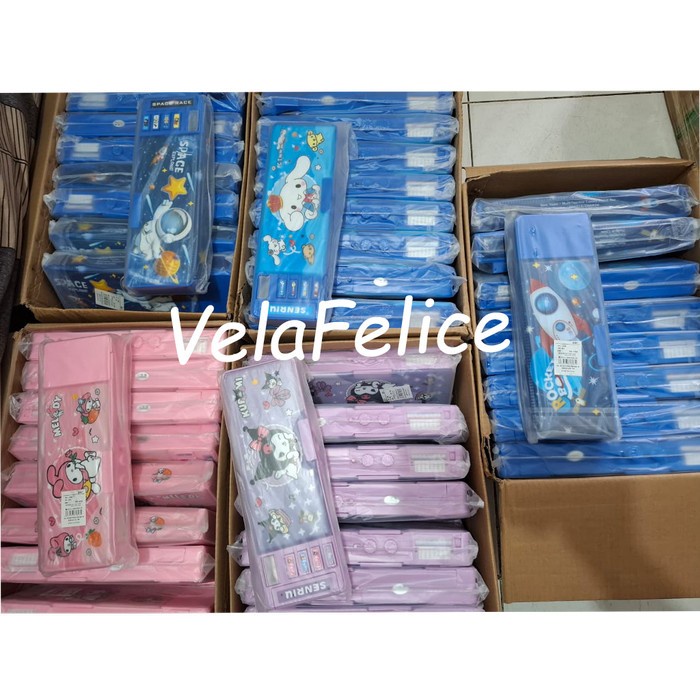

Tempat Pensil Password Multifungsi Astronot Rocket Roket Karakter Cinnamoroll Biru Kuromi Ungu