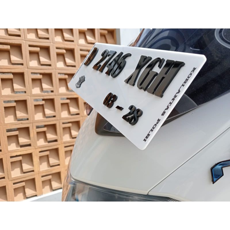 

Plat nomor Motor terbaru full akrilik timbul