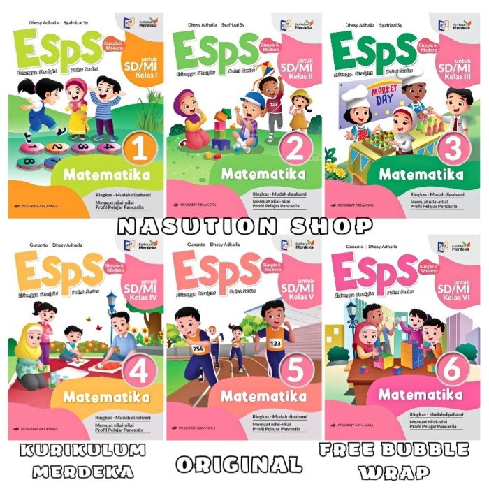 

SALE !!! BUKU ESPS MATEMATIKA KELAS 1 2 3 4 5 6 SD/MI PENERBIT ERLANGGA KURIKULUM MERDEKA KM