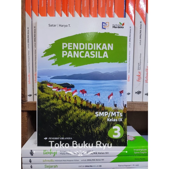 

SALE !!! BUKU PENDIDIKAN PANCASILA KELAS 3/9 SMP KURIKULUM MERDEKA ERLANGGA READYY