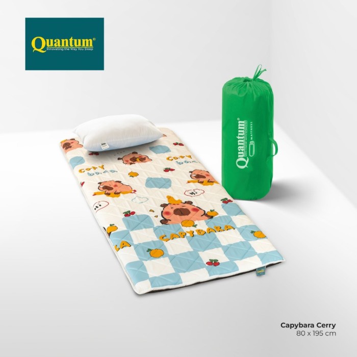Kasur Lipat Quantum travel bed 80 cm gulung lantai matras