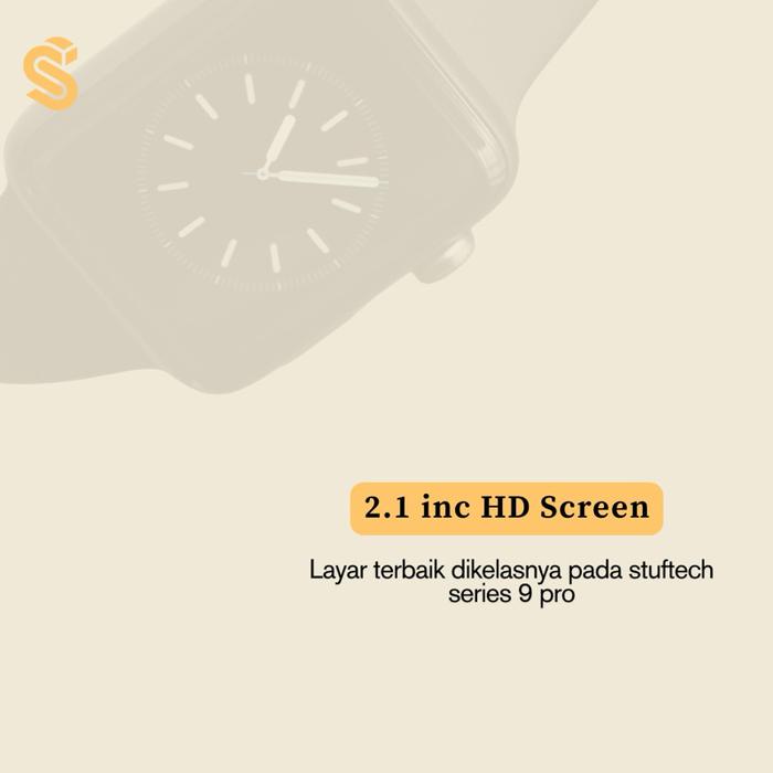 terbaru  stuftech ultra 9 series amoled smartwatch new generation layar jam ready