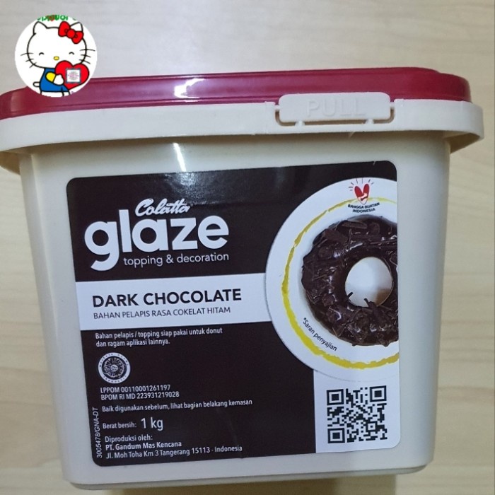 

Ready Stok" Coklat Glaze Dark Chocolate Colatta 1Kg