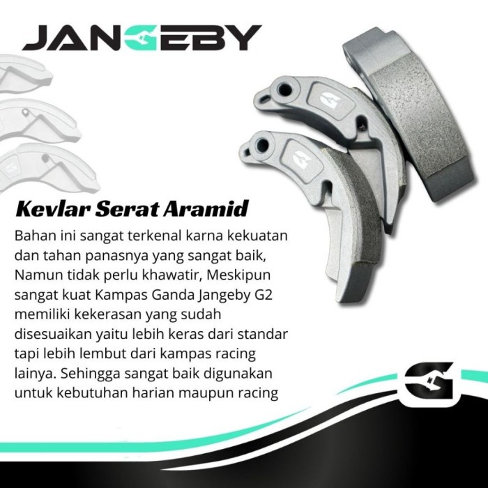 Kampas Ganda Jangeby Clutch Shoe G2 Semua Type Motor
