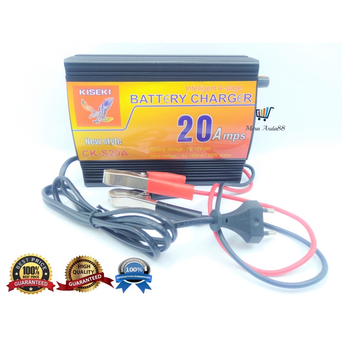 CHARGER AKI KISEKI 20A / CAS AKI / CAS AKI KERING / PENGISI AKI
