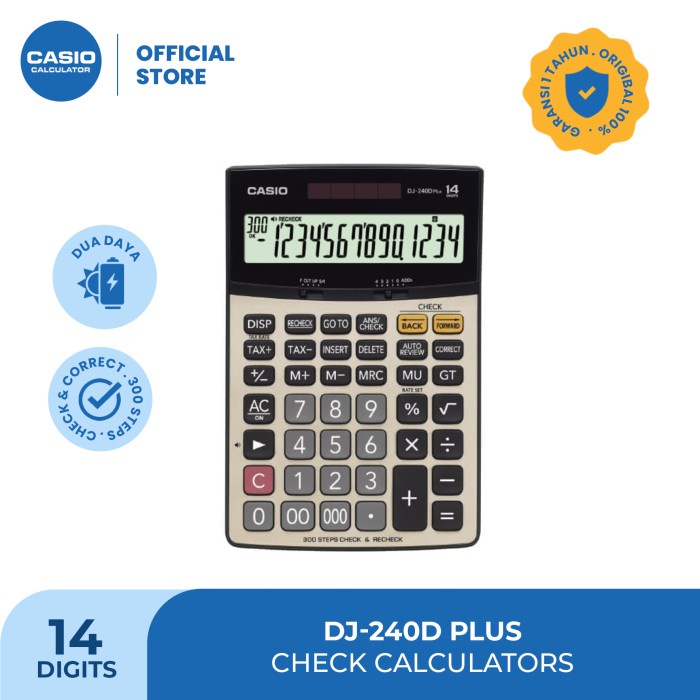 

Casio Practical Check Calculator Dj-240D Plus