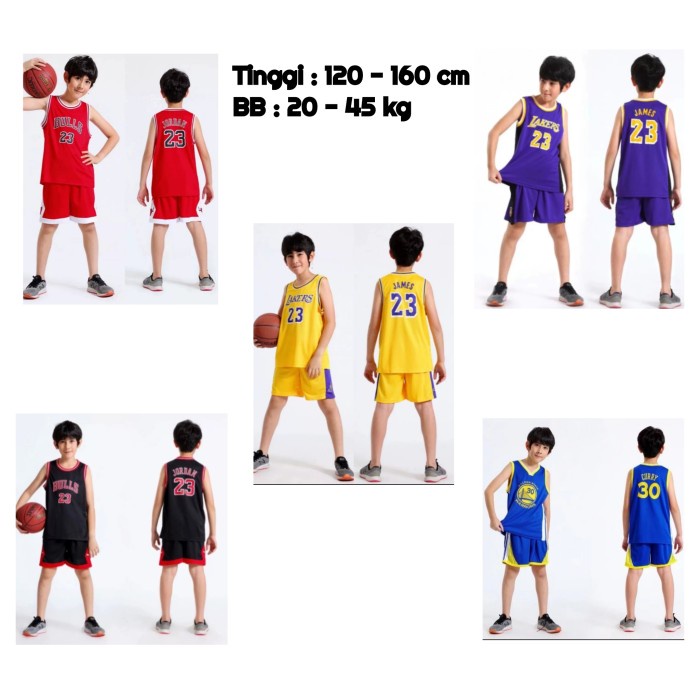 HOT SALE Setelan Jersey Baju Basket Anak Kids Jersey Basketball