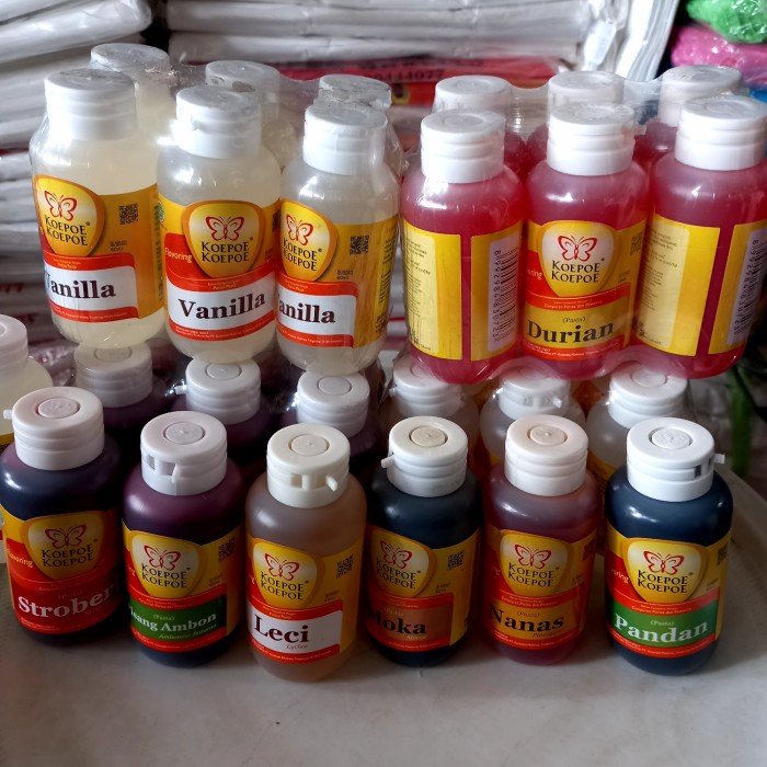 

Ready Stok" Pasta Kupu Koepoe 60Mil Pandan,Pisang Ambon,Moka,Vanila,Durian Dll..