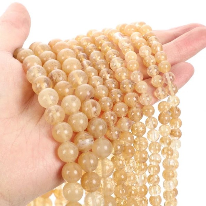 ] Citrine Round/Batu kristal bulat Citrine 10mm, 8mm, 6mm