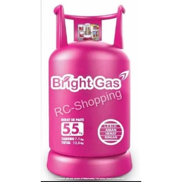 Tabung Bright Gas / Tabung Gas Pink 5,5 Kg ( 5.5 Kg ) + Full Isi