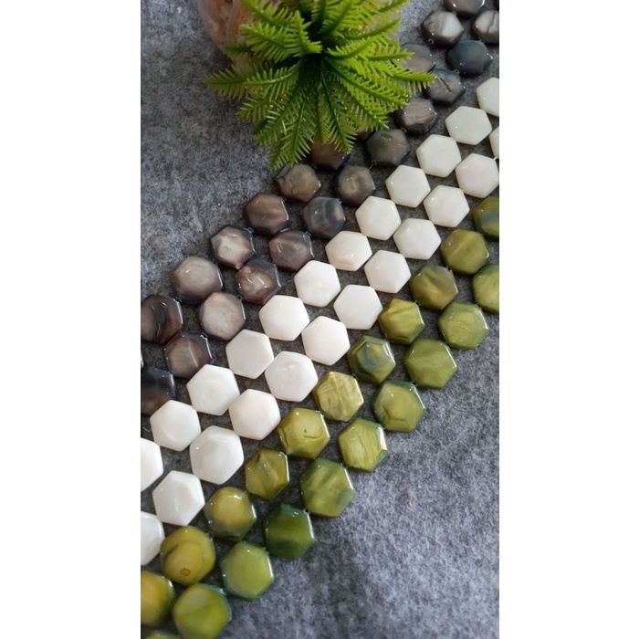 

best seller] MANIK MOTE KERANG PIPIH SEGIENAM 15MM