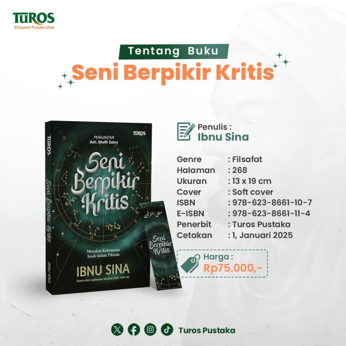 

RENE TUROS - TUROS PUSTAKA - SENI BERPIKIR KRITIS ( MANTHIQ AL-MASYRIQIYYN ) MENAKAR KEBENARAN SEJAK