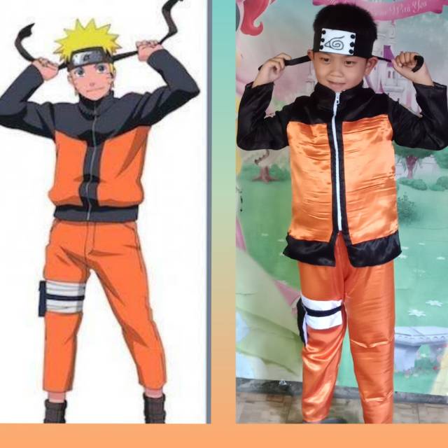 Kostum Naruto Anak/Anime Naruto Cosplay/Naruto Uzumaki Cosplay