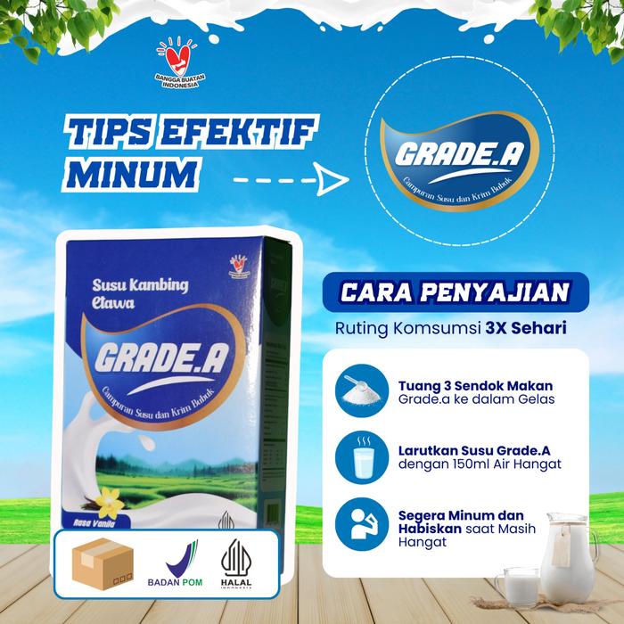 

SUSU KAMBING ETAWA BUBUK GRADE A RASA VANILA KEMASAN 1KG 500GR 200GR