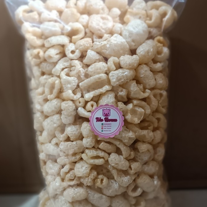 

Termurah Kerupuk Kulit Babi / Kerubi / Kerupuk B2 Asin Gurih 250gr-1kg