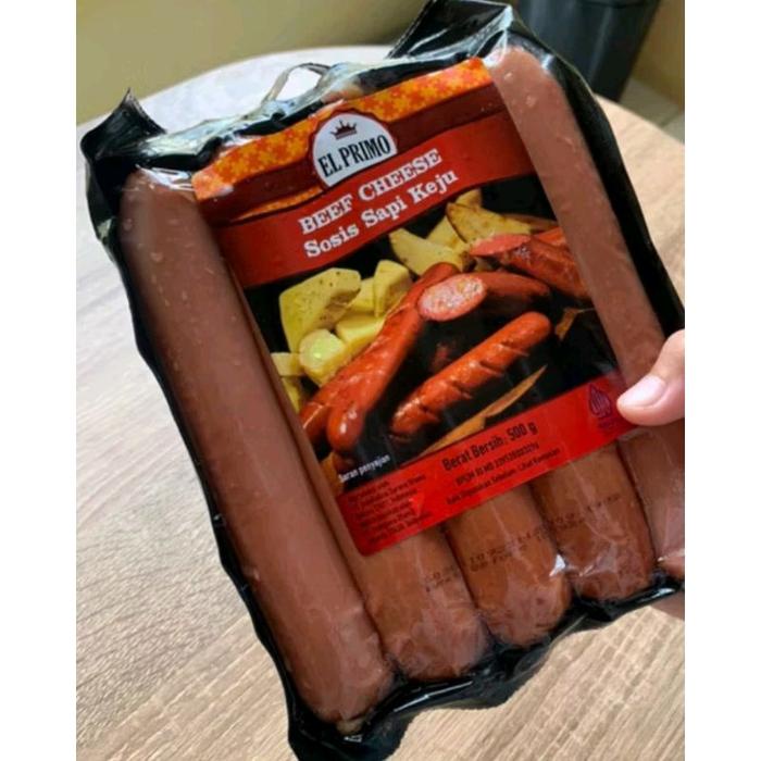 Sosis Beef Cheese Elprimo 500gr / sosis Indomaret