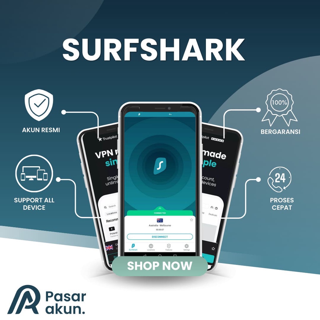 Software Surfshark Vpn 100% 1Thn Original | Seller Amanah Akun Premium Langganan Sendiri